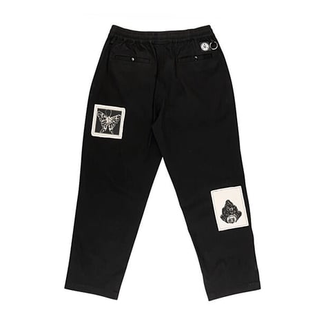 パンツ メンズ ウェルカム WELCOME SKATEBOARDS VOLUME TWILL ELASTIC PANT W/ PATCHES （BLACK)