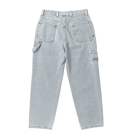KROOKED デニム パンツ クルキッド　KROOKED SKATEBOARDS KOFFIN CARPENTER PANTS （BLEACHED DENIM）