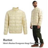 BURTON インサレーター　BURTON Men's Burton Evergreen Snap Down Jacket (Almond Milk) メンズ バートン ダウンジャケット SALE