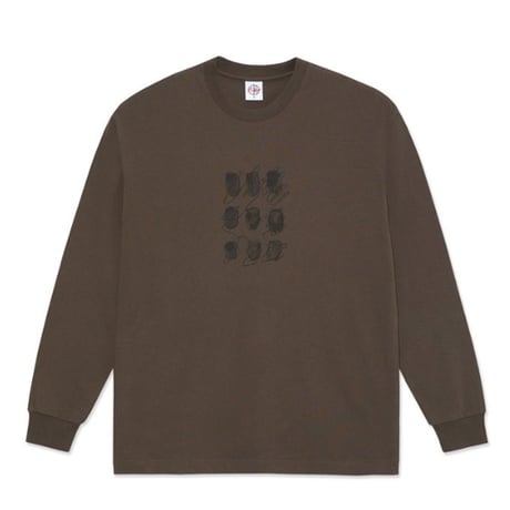 POLAR SKATE CO Tシャツ 長袖 ポーラー　Sequence LS Tee  (Brown）