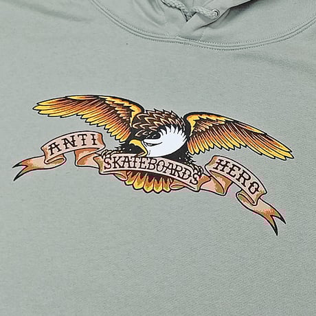 ANTIHERO SKATEBOARDS パーカー アンタイヒーロー グリーン系　EAGLE PULLOVER HOODIE （DUSTY SAGE）
