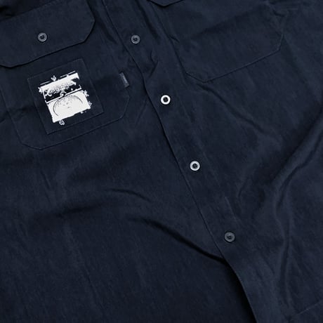 FORMER ワーク シャツ 半袖 フォーマー　FORMER SCRATCHED SS WORK SHIRT (CADET）