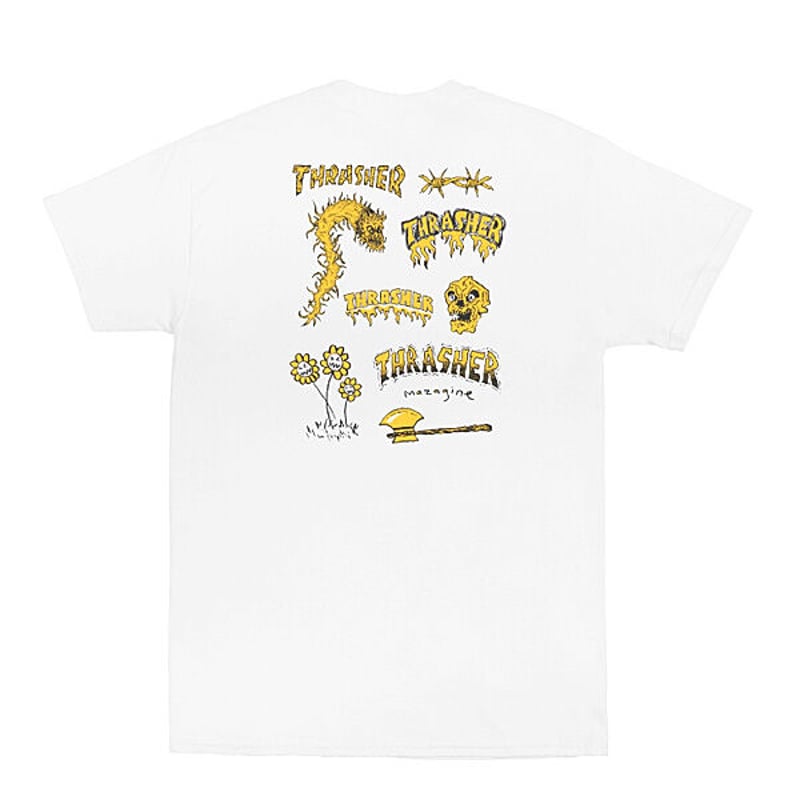 THRASHER スラッシャー Tシャツ 半袖 白 ロゴ THRASHER MAGAZINE