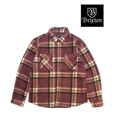 SALE フリース シャツ ブリクストン BRIXTON  BOWERY L/S ARCTIC STRETCH FLEECE （MAHOGANY PLAID）