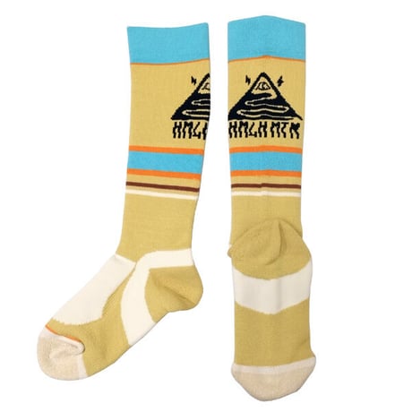 KM4K スノーソックス　MTN SNOWBOARD SOX ANDSOX SK8 MTN ＆ Fade MTN  （Black/Ren　Corn/Sky） カモシカ