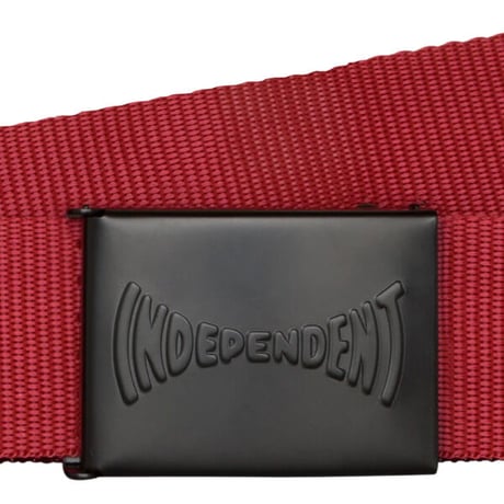 INDEPENDENT SKATEBOARD ベルト インディペンデント　Span Unisex Web Belt （BLACK　RED）