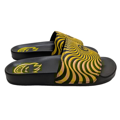 SPITFIRE WHEELS サンダル スピットファイア　SPIT FIRE BIGHEAD SWIRL SLIDE SANDAL （BLACK / YELLOW） スライドサンダル メンズ