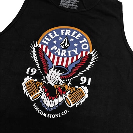 SALE VOLCOM ボルコム タンクトップ メンズ 黒　VOLCOM FREEDOMEAGLE TANK TOP（BLACK）