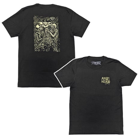 ANTIHERO SKATEBOARDS Tシャツ アンタイヒーロー 黒 半袖　ANTIHERO ABSENTES S/S TEE (INK BLACK HEATHER)