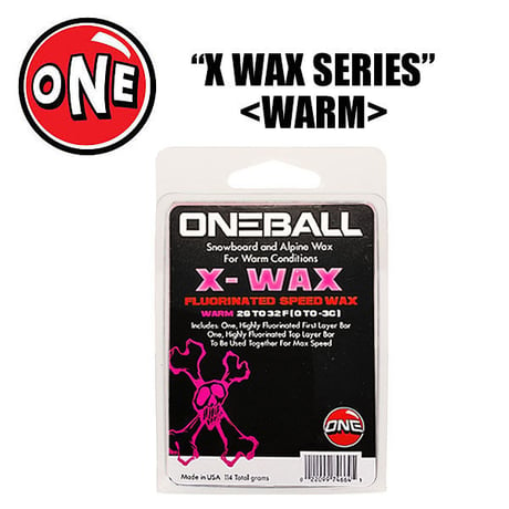 ONEBALL X-Wax 110G Warm Snow Wax スノーワックス WAX Warm = 32F to 26F (0C to -3C) 110g（WARM）