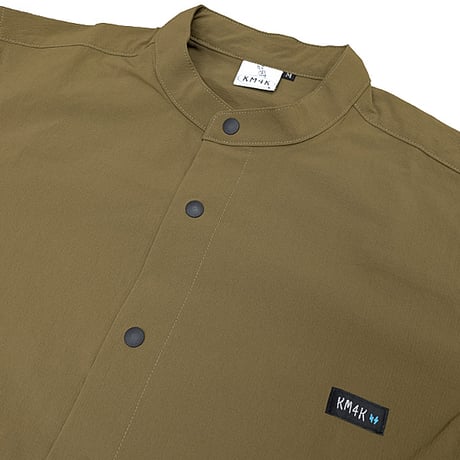 KM4K シャツ 長袖 カモシカ　KM4K STRETCH ORIGIN LONG - SLEEVED SHIRT (ダークグリーン系)