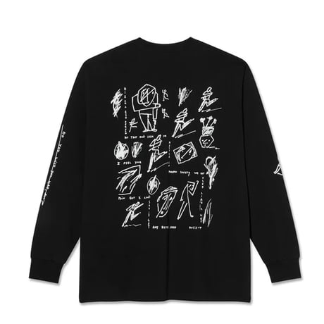 POLAR SKATE CO Tシャツ 長袖 ポーラー メンズ　Sad at Times LS Tee  (Black）