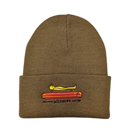 KROOKED ビーニー ブラウン クルキッド　KROOKED SKATEBOARDS KOFFIN CUFF BEANIE （BROWN）