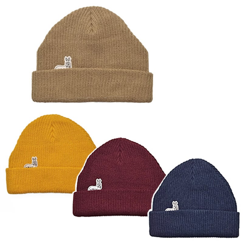 ニット帽 カモシカ KM4K BEANIE （MOCHA MUSTARD BURGUNDY I