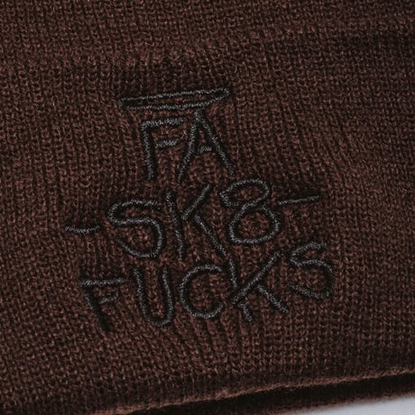FUCKING AWESOME ファッキンオーサム ビーニー　FUCKINGAWESOME FA SK8 Fucks Cuff Beanie （Brown）