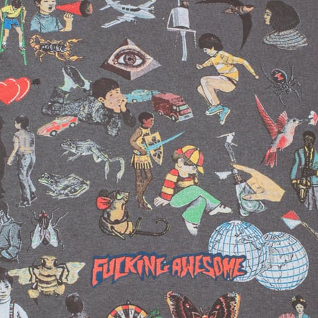 FUCKING AWESOME ファッキンオーサム Tシャツ 半袖 グレー　Yes this is my preferred reality (ya dumb bitch) Tee（Pepper）