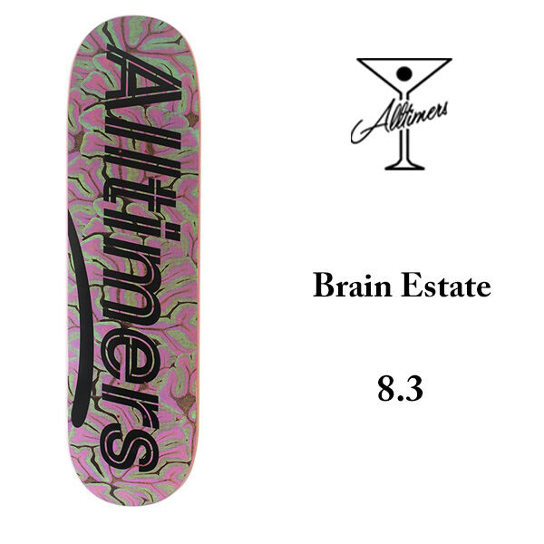 “ただいま送料無料” ALLTIMERS デッキ　【 8.3インチ 】ALLTIMERS Brain Estate Deck スケボー デッキ  スケートボード オールタイマーズ