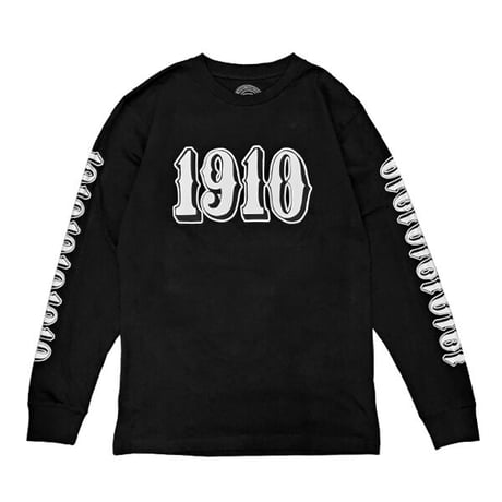 1910 9teenten Tシャツ　1910 ORIGINAL FONT L/S T-SHIRT （BLACK） MLS012309 長袖 ナインティーン テン