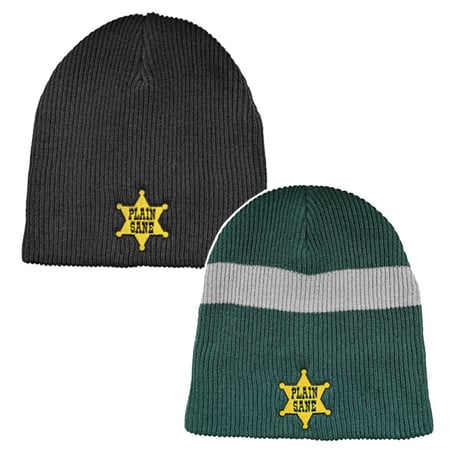 PLAINSANE PS SINGLE BEANIE（SOLID BLACK　BRITISH GREEN）  スノーボード  ニット帽 ビーニー プレインセイン PLAIN SANE