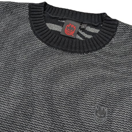 SPITFIRE WHEELS セーター スピットファイア　CLASSIC SWIRL BIGHEAD FILL EMB CUSTOM JACQUARD KNIT SWEATER