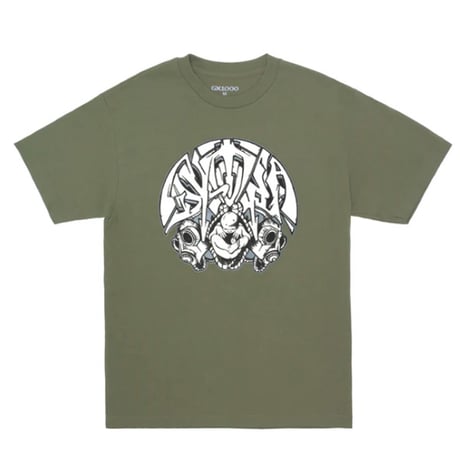GX1000 Tシャツ 半袖 ジーエックスセン グリーン　Dystopia Gas Mask Tee （Military Green）