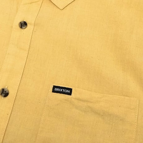 SALE BRIXTON シャツ 半袖 ブリクストン CHARTER FEATHERWEIGHT S/S WVN SHIRT （HEATHER STRAW）