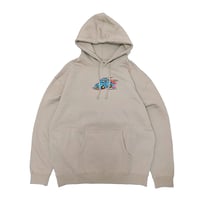 SALE KROOKED パーカー クルキッド　ATTITUDE HOODIE（ベージュ系）