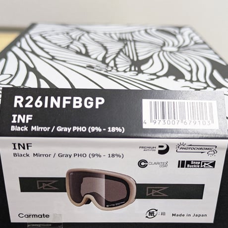 25-26 ゴーグル リボルト スノーボード SUPER LIGHT FRAME INF R26INF 調光レンズ