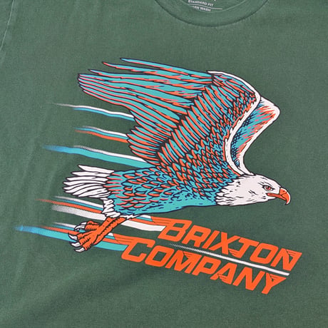 BRIXTON Ｔシャツ 半袖 グリーン ブリクストン メンズ　BRIXTON FREE S/S TEE （PRIMAL GREEN WORN WASH）