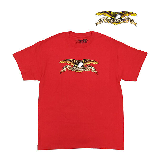 ANTIHERO SKATEBOARDS Tシャツ アンタイヒーロー 赤 半袖 EAGLE S ANTIHERO SKATEBOARDS Tシャツ アンタイヒーロー 赤 半袖 EAGLE S