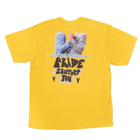 TORMENT MAGAZINE トーメントマガジン Tシャツ 半袖 イエロー メンズ　2021 TORMENT PRIDE SUPPORTER TEE （YELLOW）