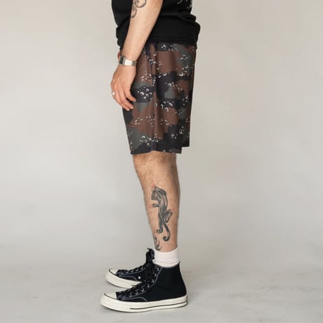 WELCOME SKATEBOARDS パンツ ショーツ ウェルカム　BARB MESH SHORTS （TIMBER）
