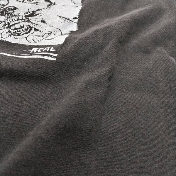 REAL SKATEBOARDS Tシャツ 半袖 リアル グレー Obedience Deni