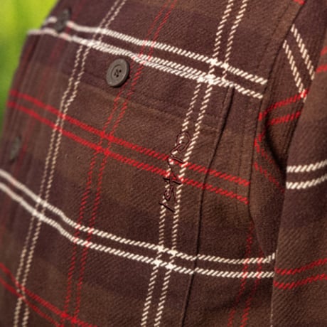 SALE QUASI シャツ 長袖 茶色 クワジ クワージー クアジ　QUASI SKATEBOARDS SST Long Sleeve Button Up Shirt （Dirt）