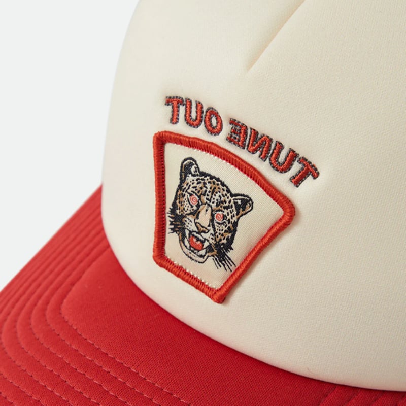 Brixton 赤 メッシュキャップ 鷲刺繍 BRIXTON キャップ ブリクストン メッシュキャップ CAP アイボリー LOST