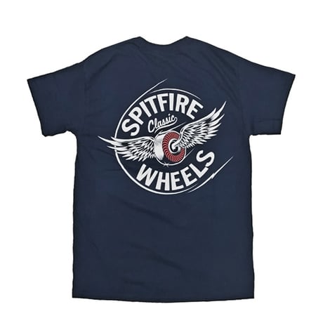 SALE SPITFIRE WHEELS Tシャツ 半袖 スピットファイア ネイビー　SPIT FIRE FLYING CLASSIC S/S TEE（NAVY）