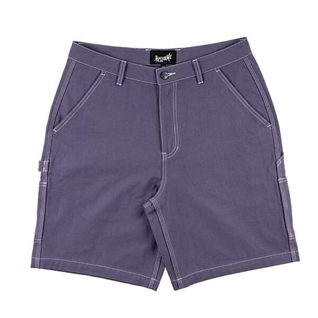 WELCOME SKATEBOARDS パンツ ショーツ ウェルカム　BRACE CANVAS CARPENTER SHORTS （GRAPE）