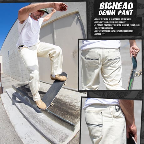 SPITFIRE WHEELS パンツ スピットファイア　SPIT FIRE BIGHEAD DENIM PANTS （NATURAL）