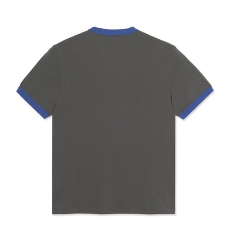POLAR SKATE CO Tシャツ 半袖  チャコールグレー系 ポーラー メンズ　Ringer Tee  Dirty （Black/Egyptian Blue）