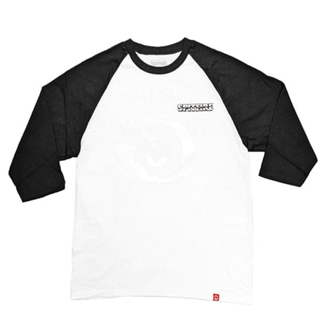 SPITFIRE WHEELS Tシャツ ７分袖 スピットファイア　BURNOUT 3/4 SLEEVE RAGLAN TEE （WHITE/BLACK）