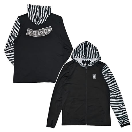 VOLCOM ボルコム ラッシュガード　RAMP STONE HOOD LONG SLEEVE （BLACK）