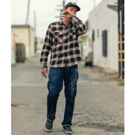 SALE BRIXTON BOWERY シャツ 長袖 ブリクストン チェック　20TH ANNIV BOWERY FLANNEL SHIRT （BLACK/CREAM）