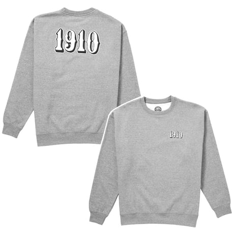 1910 9teenten クルー スウェット トレーナー　1910 OG Font Crew Fleece （Athletic Heather）ナインティーン テン