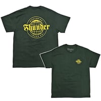SALE THUNDER TRUCKS サンダー スケボー Tシャツ 半袖 緑 　WORLDWIDE DBL S/S TEE （FOREST GREEN）