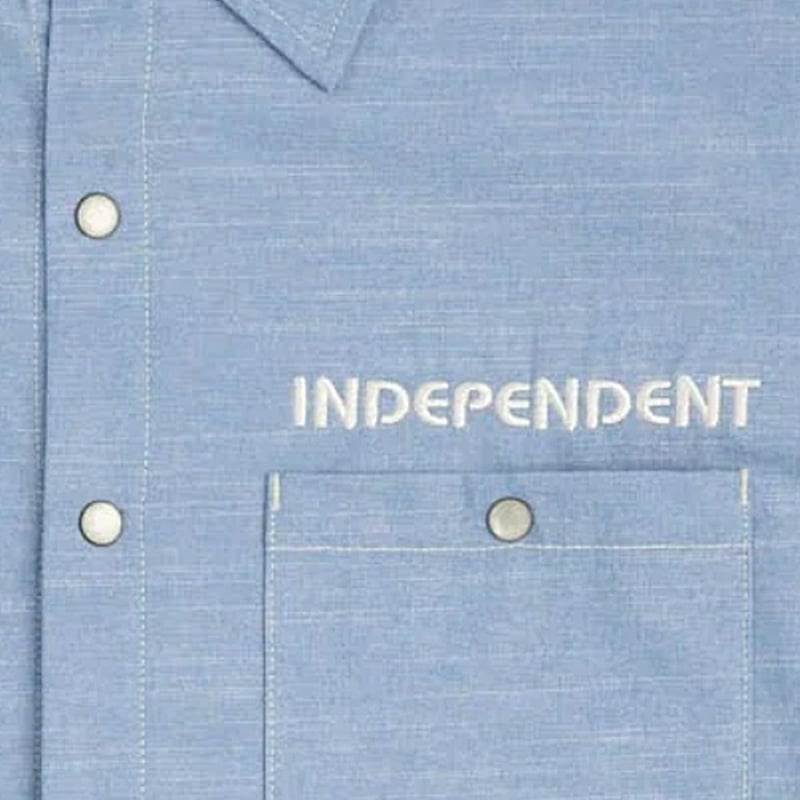 INDEPENDENT SKATEBOARD シャツ 半袖 インディペンデント ブルー Gr