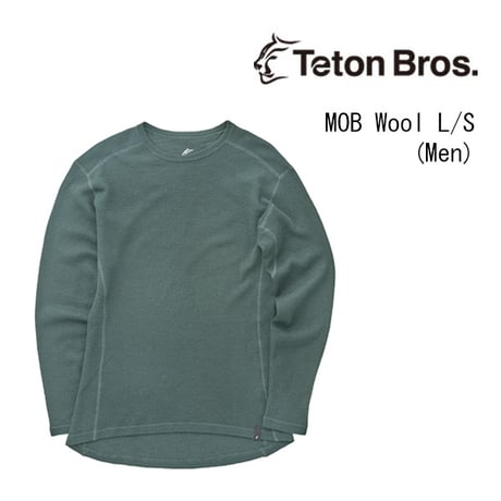 TETON BROS. ティートンブロス MOB クルーネック ウール ベースレイヤー　TETONBROS MOB Wool L/S (Men) （Olive）