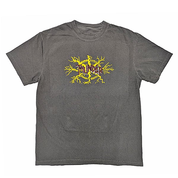 THUNDER TRUCKS サンダー スケボー Tシャツ グレー 半袖 THUNDER N