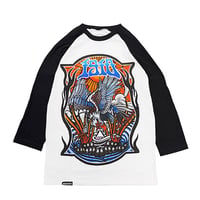 1910 9teenten アパレル ナインティーン テン Tシャツ ラグラン　Ojo Rojo LS Raglan Tee （White/Black）