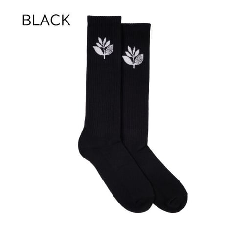 MAGENTA SKATEBOARDS ソックス ニーソックス 黒 白 メンズ マゼンタ マジェンタ　PLANT KNEE SOCKS （BLACK　WHITE）