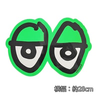 KROOKED ステッカー クルキッド　KROOKED SKATEBOARDS STICKER 【XL】（LIGHTGREEN）